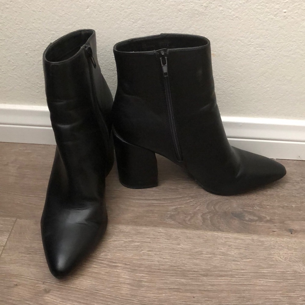Madden Girl Heeled Black Booties size 8.5